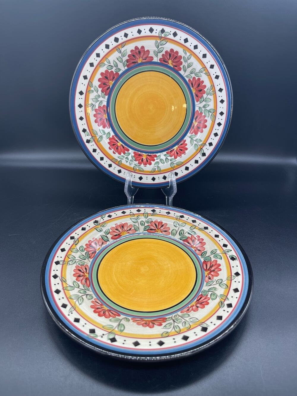 Pier 1 Alexandria Set of 2 Salad Plates Earthenwear 9"